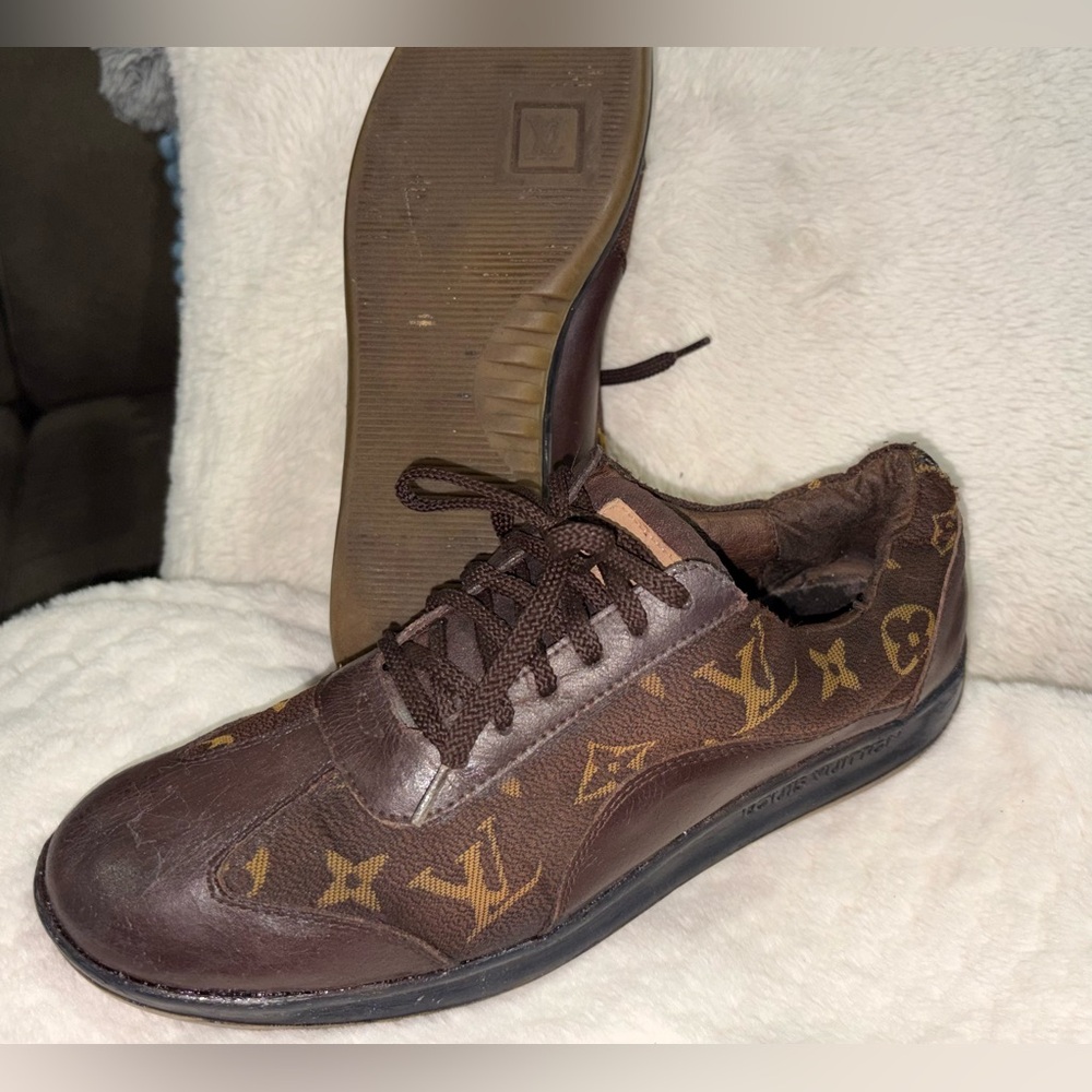 Louis Vuitton Brown Monogram Sneakers - Picture 3 of 11